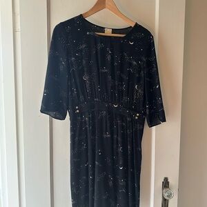 Celestial Black Mini Dress